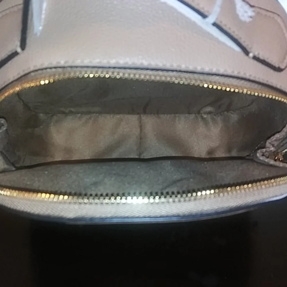 Tan Backpack With Inside & Outside Pockets